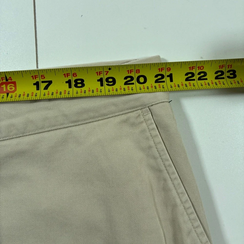 Vintage Polo Ralph Lauren Suffield Pant 42x32 Khaki Cotton Cuffed Chino 90s